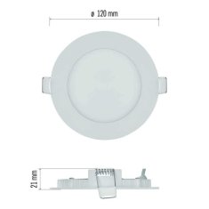 Emos EMOS LED podhledové svítidlo NEXXO bílé, 12 cm, 7 W, neutrální bílá ZD1125