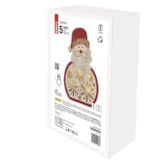 Emos EMOS LED dekorace dřevěná – Santa, 30 cm, 2x AAA, vnitřní, teplá bílá, časovač DCWW24