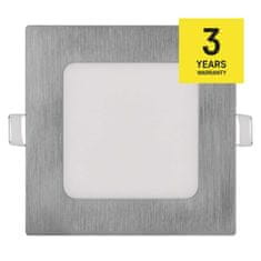 Emos EMOS LED podhledové svítidlo NEXXO stříbrné, 12 x 12 cm, 7 W, teplá/neutrální bílá ZD2223