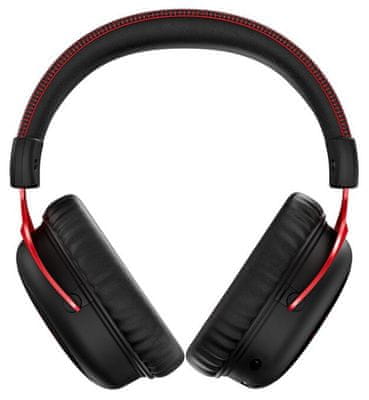 profesionální herní sluchátka HyperX Cloud II Wireless, černá/červená (4P5K4AA) integrované mikrofony bezdrátová PC konzole telefon hudba hry virtuální prostorový zvuk stereo audio