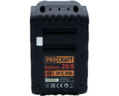 Procraft Baterie akumulátorová,20V Li-ion, 8000mAh Procraft 20/8