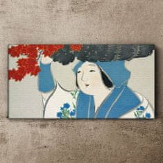 COLORAY.CZ Obraz na plátně Ženy Kimono listy 100x50 cm