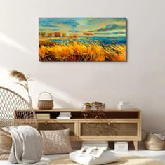 COLORAY.CZ Obraz na plátně Pole Sky Sea Stromy 100x50 cm