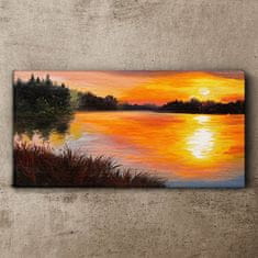 COLORAY.CZ Obraz na plátně Lake Forest Sunset 100x50 cm