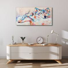 COLORAY.CZ Obraz na plátně Temperovaná zvířata Vlci 100x50 cm