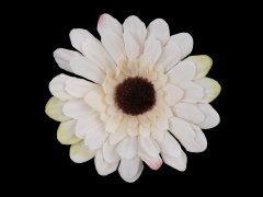 Kraftika 2ks smetanová umělý květ gerbera 80mm