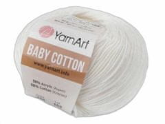 Kraftika 1ks (401) krémová světlá pletací příze baby cotton 50 g