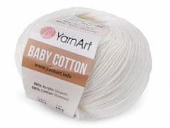 Kraftika 1ks (401) krémová světlá pletací příze baby cotton 50 g