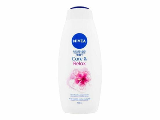 Nivea 750ml care & relax shower & bath 2 in 1, sprchový gel