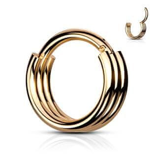 SPERKY4U Zlacený piercing kruh segment 1,2 x 10 mm