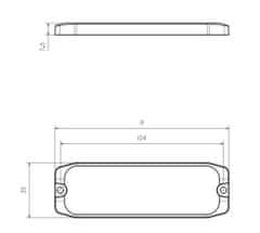 Stualarm PROFI SLIM výstražné LED světlo vnější, modro-červené, 12-24V (CH-078dual)