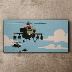 COLORAY.CZ Obraz na plátně Banksy Helicopter 100x50 cm