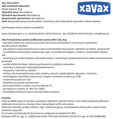 Xavax OKS 1110 potravinářská vazelína (silikonové mazivo), univerzální všestranní použití, 20 g