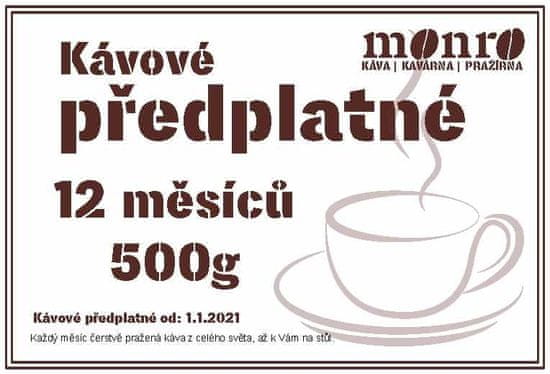 Káva Monro Kávové předplatné - čerstvě pražená káva z různých zemí každý měsíc až na váš stůl
