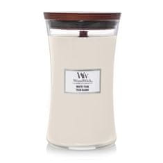 Woodwick vonná svíčka White Teak (Bílý teak) 609g