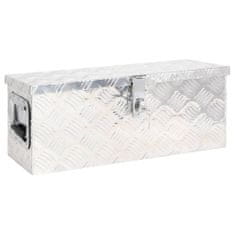 Vidaxl vidaXL Úložný box Stříbrný 60x23,5x23 cm Hliník