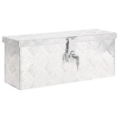 Vidaxl vidaXL Úložný box Stříbrný 50x15x20,5 cm Hliník