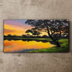 COLORAY.CZ Obraz na plátně Lake Forest Sunset 100x50 cm