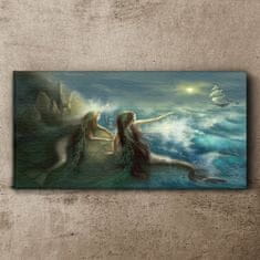 COLORAY.CZ Obraz na plátně Siren Ocean Ship Storm 120x60 cm