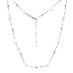 NUBIS Stříbrný náhrdelník s přírodními perlami