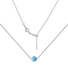 NUBIS Stříbrný náhrdelník s opálem - kulička 5 mm