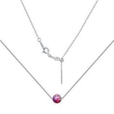 NUBIS Stříbrný náhrdelník s opálem - kulička 5 mm
