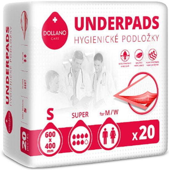 DOLLANO Jednorázové přebalovací podložky Dollano Clinic Underpads vel.S 150 ks