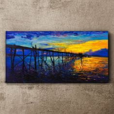 COLORAY.CZ Obraz na plátně Abstrakce Pier Sunset 100x50 cm