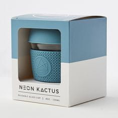 Neon Kactus , Skleněný hrnek na kávu, S, 230 ml | modrý