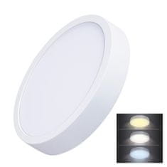 Solight LED mini panel CCT, přisazený, 24W, 1800lm, 3000K, 4000K, 6000K, kulatý, WD174