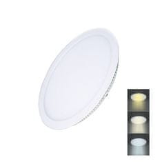 Solight LED mini panel CCT, podhledový, 12W, 900lm, 3000K, 4000K, 6000K, kulatý, WD140