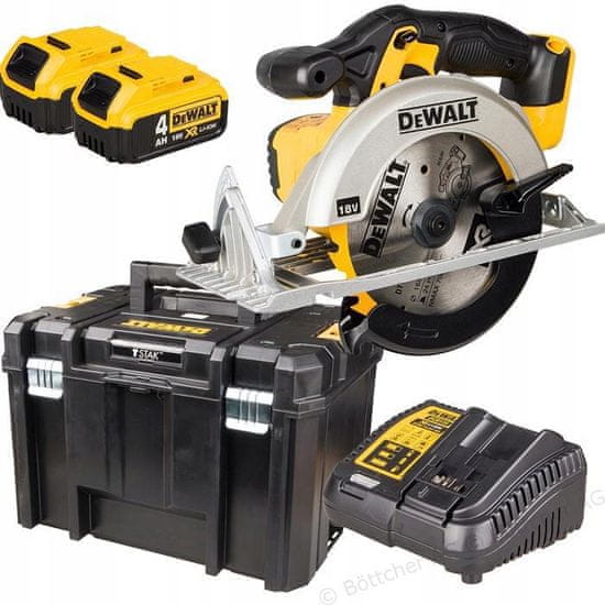 DeWalt Kotoučová pila 18V 2x4Ah DCS391M2 TSTAKVI