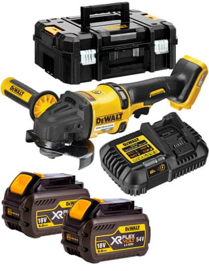 DeWalt Bruska 125 FlexVolt 54V 2x6Ah DCG418T2