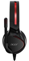 Acer NITRO Herní sluchátka s mikrofonem - 3,5mm jack connector, 20Hz-20kHz, 100dB, 50mm reproduktory, 21 Ohm (Retail balení)