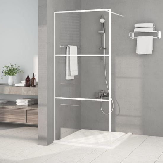 Greatstore Sprchová zástěna walk-in bílá 90 x 195 cm čiré ESG sklo