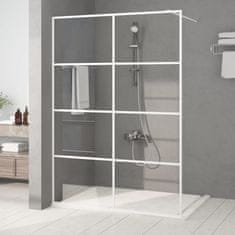 Greatstore Sprchová zástěna walk-in bílá 140 x 195 cm čiré ESG sklo