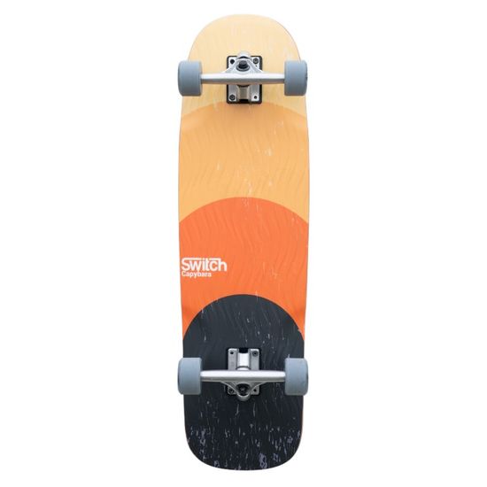 Switch Boards Switch Longboard Set Basic Capybara Sunset pro cruising a surfing 80cm, 3D grafika, 58mm wheels, PU sidewalls, voděodolný, vrstva proti poškrábání