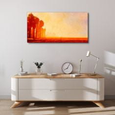 COLORAY.CZ Obraz na plátně Abstrakce oranžového lesa 100x50 cm