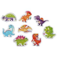 Puzzlika Dinosauři - puzzle 8 zvířátek - 16 dílků