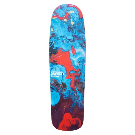 Switch Boards Deck longboardboardový Switch Capybara Abstract pro cruising a surfing 31.8", 5mm rocker, 3D grafika, PU sidewalls, voděodolný, vrstva proti poškrábání