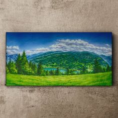 COLORAY.CZ Obraz na plátně Lesní krajina mraky 120x60 cm