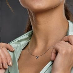 NUBIS Minimalistický stříbrný náhrdelník se srdcem Crystals from Swarovski Crystal