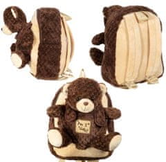 MONOPOL Batoh Plush Backpack "Am I Cute?" Brown