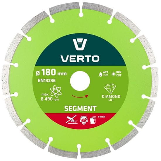 Verto Segmentovaný diamantový kotouč 180 mm