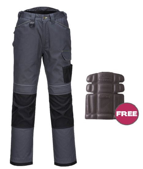Portwest Ochranné kalhoty do pasu t601 šedočerné velikost 50