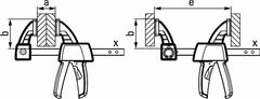 Bessey Univerzální lisovací nástroj 900/80 mm jednoruční rychloupínací svorka