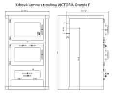 Victoria krbová kamna s troubou Grande F