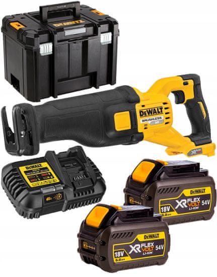 DeWalt Šavlová pila 54V 2x6Ah FlexVolt DCS389T2