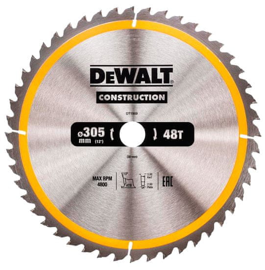 DeWalt  DT1960 kotoučová pila na dřevo 305mm 30mm 48z