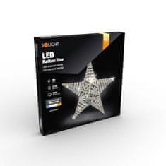 Solight Solight LED ratanová hvězda, 40x LED, 2xAA, 40cm 1V246